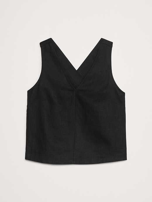 Linen Cross-Back Tank | Banana Republic