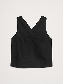 Linen Cross-Back Tank