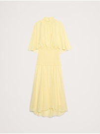Stretch-Crepe Open-Back Dress