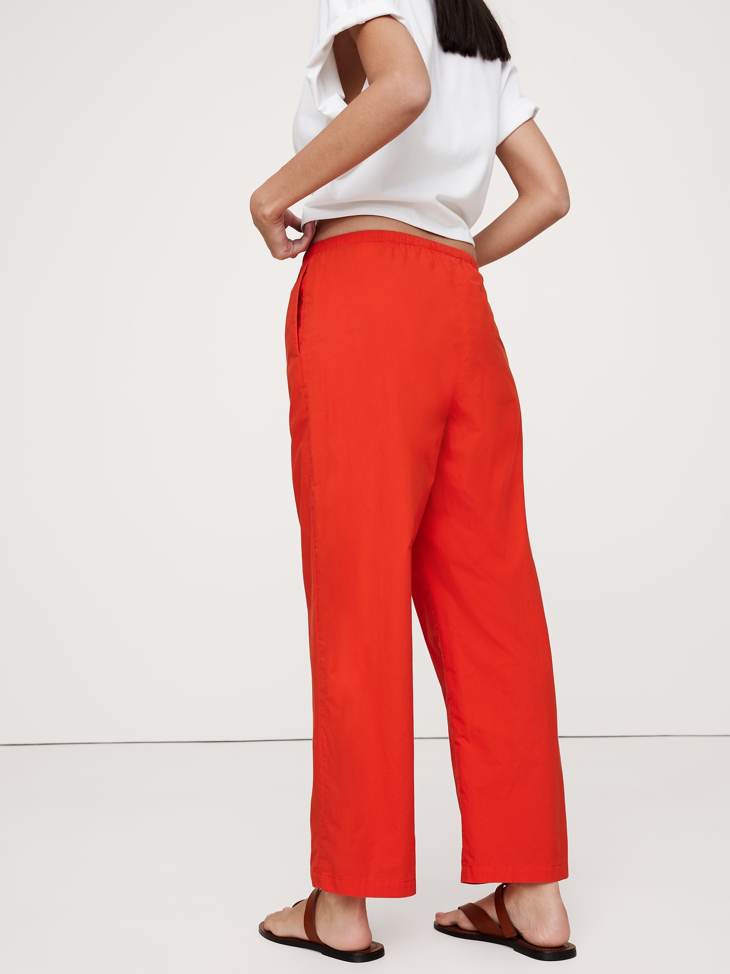 Cotton Poplin Pull-On Pant