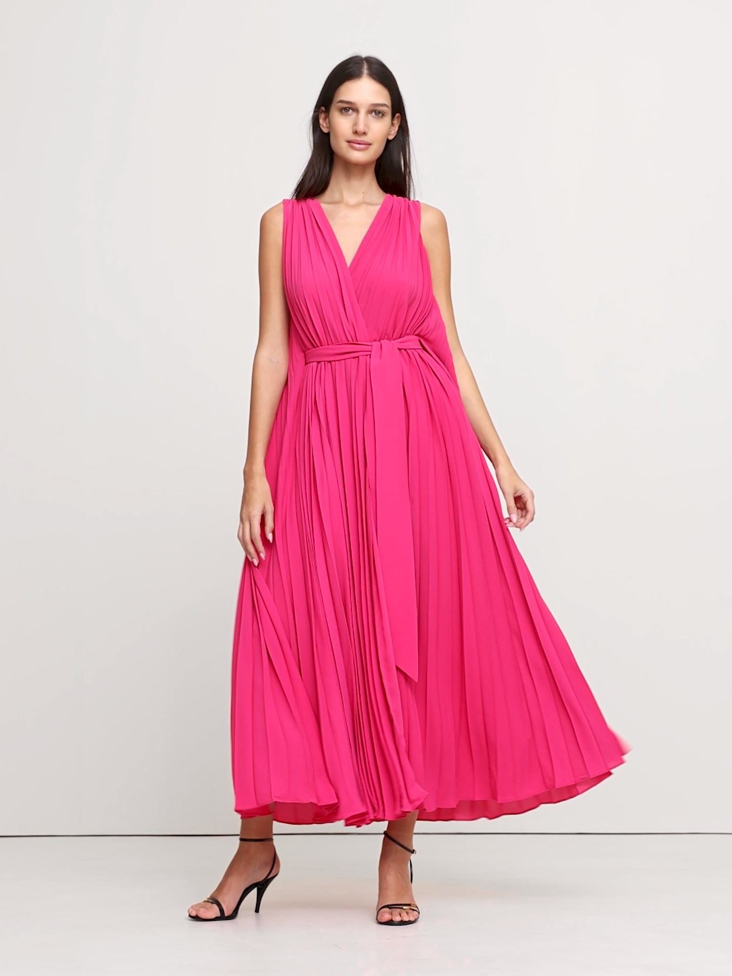 Image number 2 showing, Pleated Cape Maxi Dress