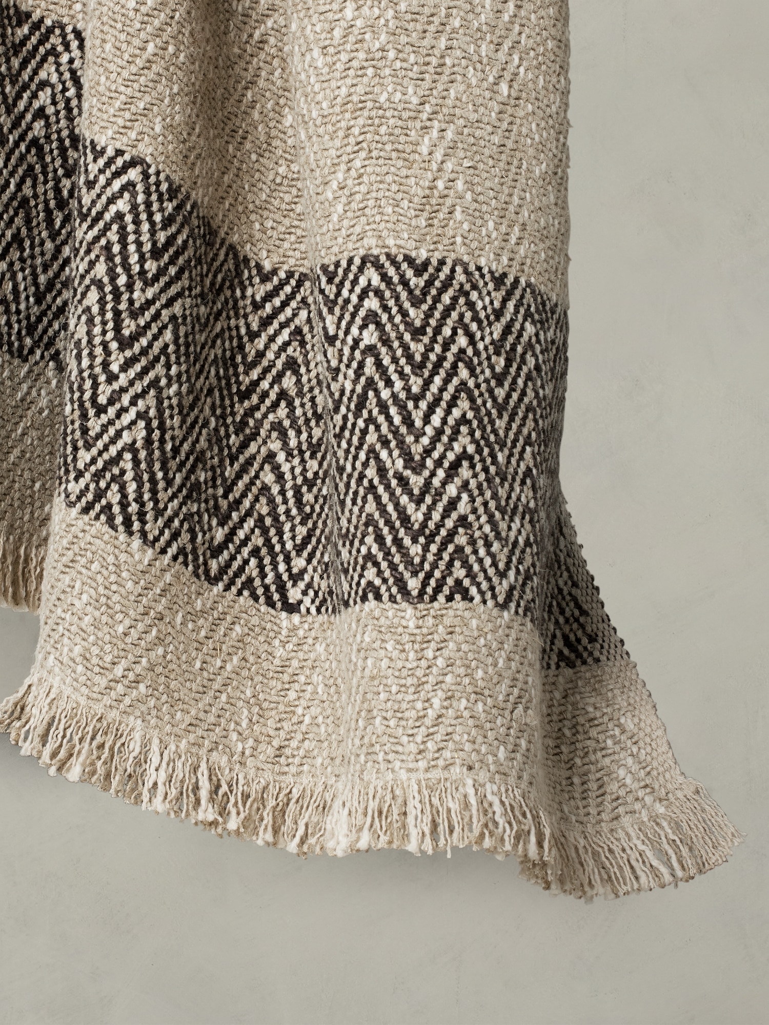 Rustic Linen Stripe Throw