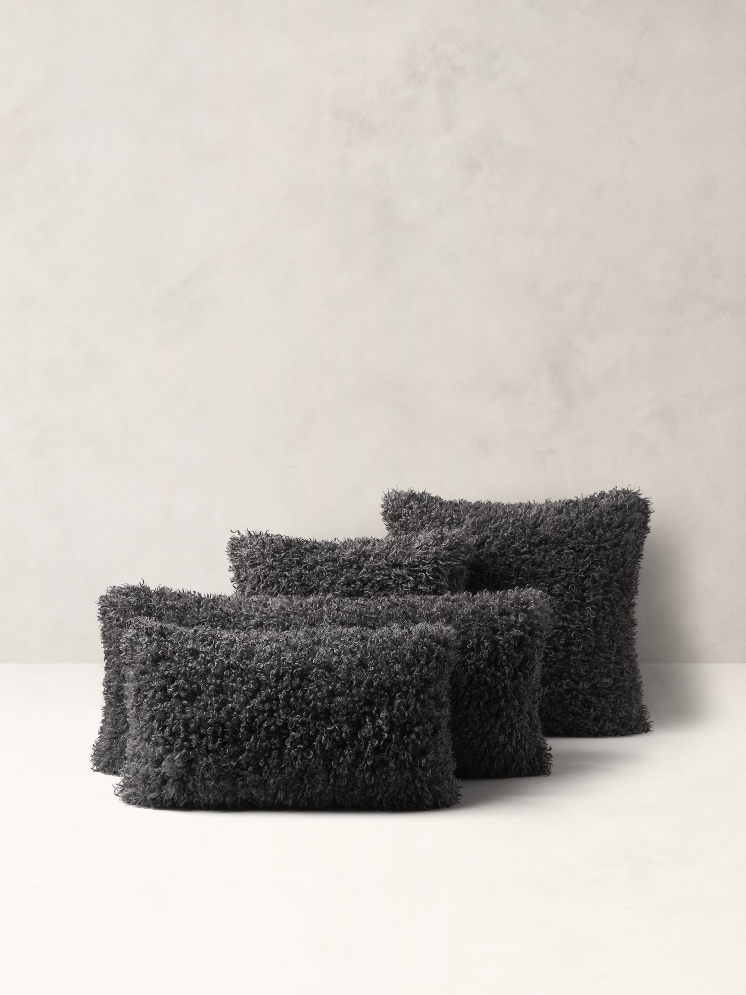 Shag Faux Fur Pillow - Thunder