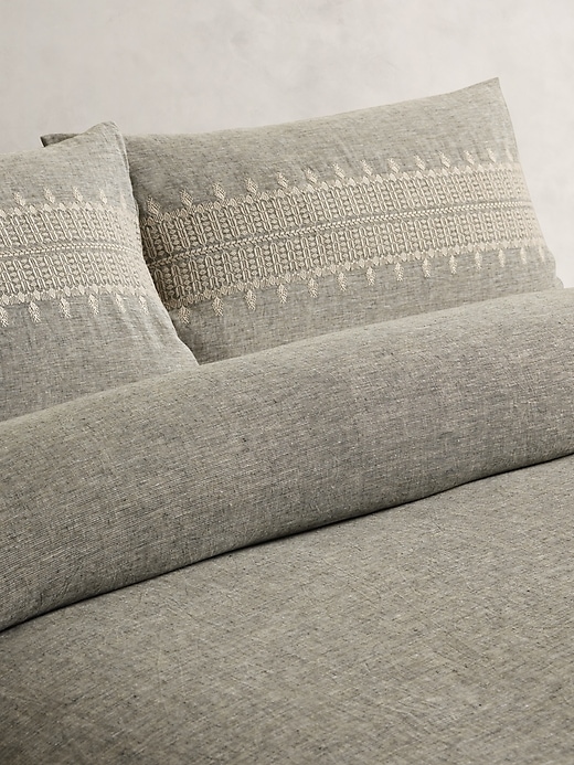 Heirloom Embroidered Linen Duvet Cover