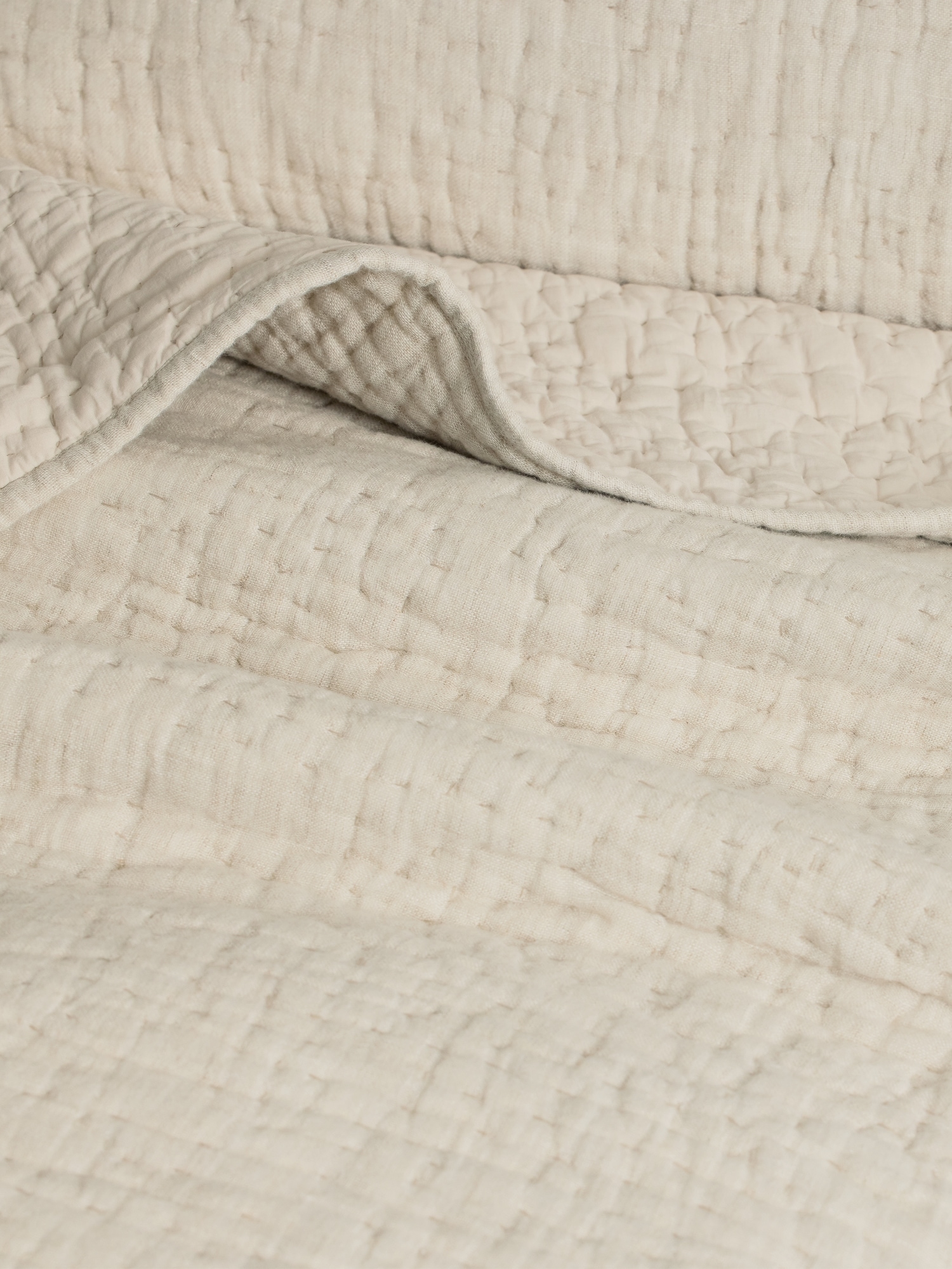 Hand-Stitched Linen Quilt