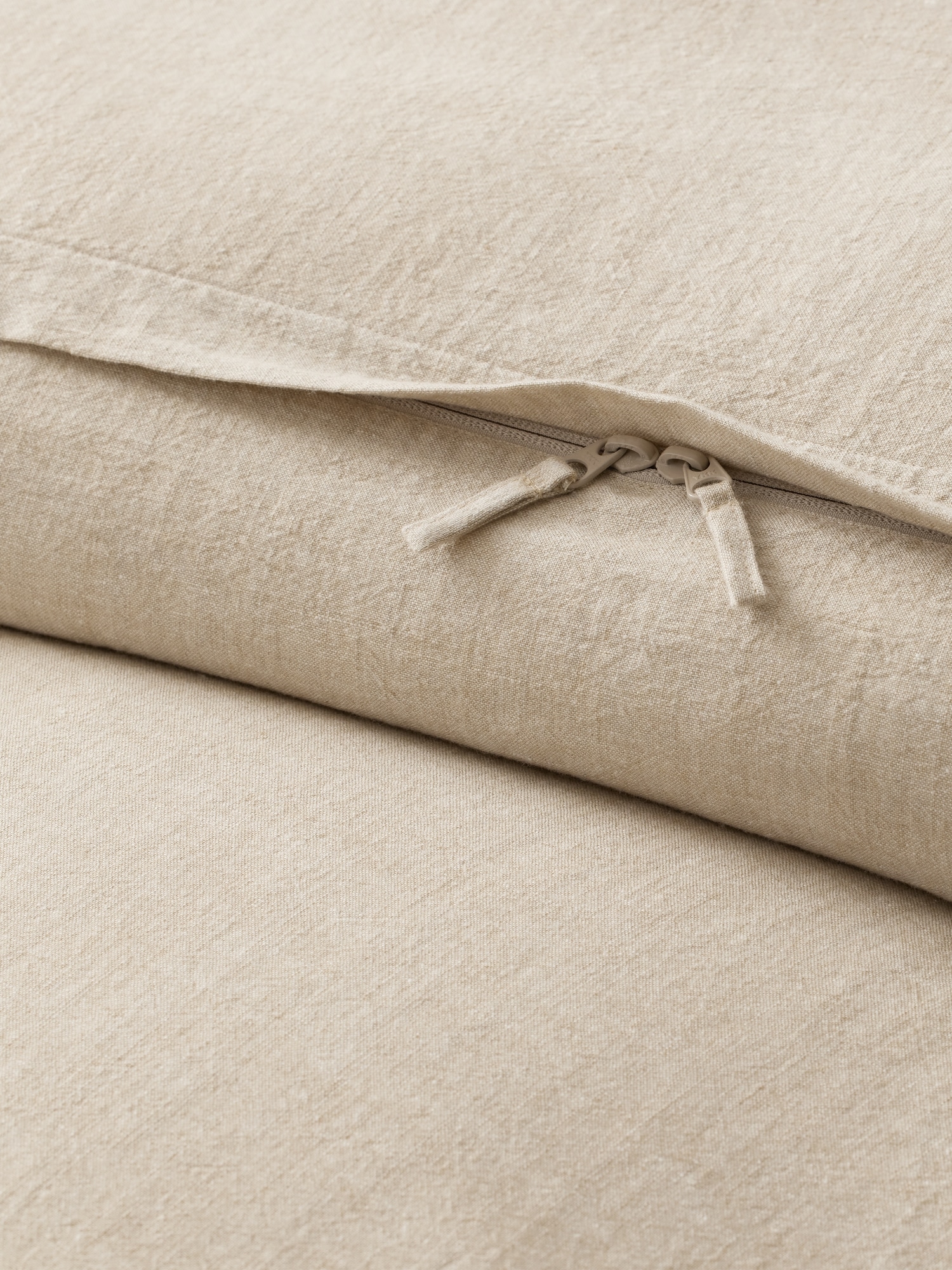 Embroidered Linen-Cotton Duvet Cover