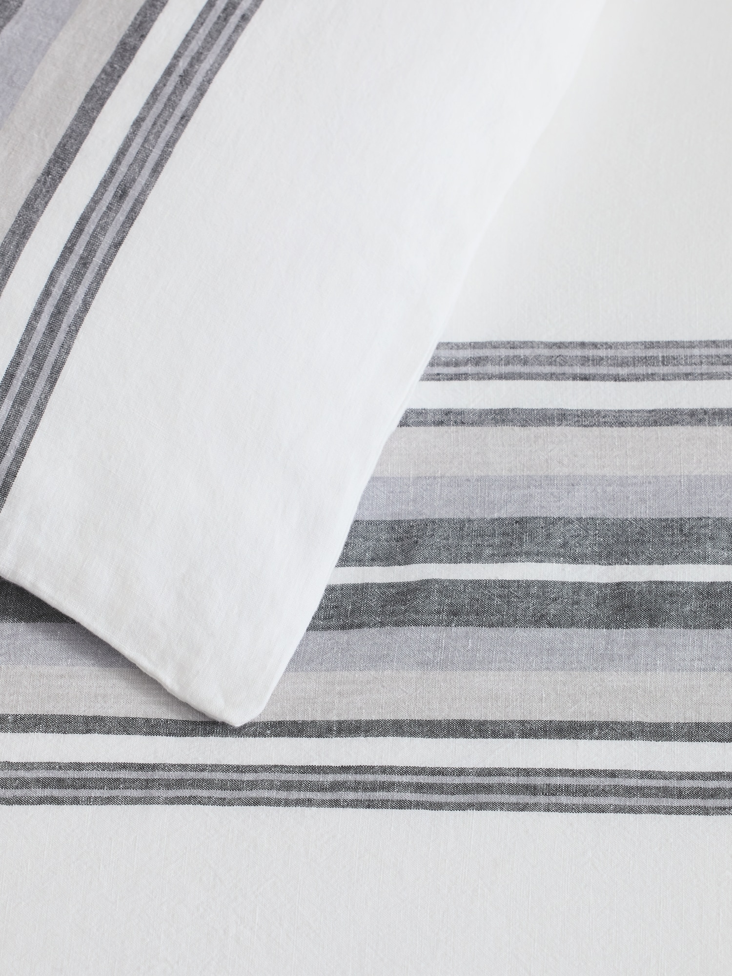 Multi-Stripe Linen Duvet Cover
