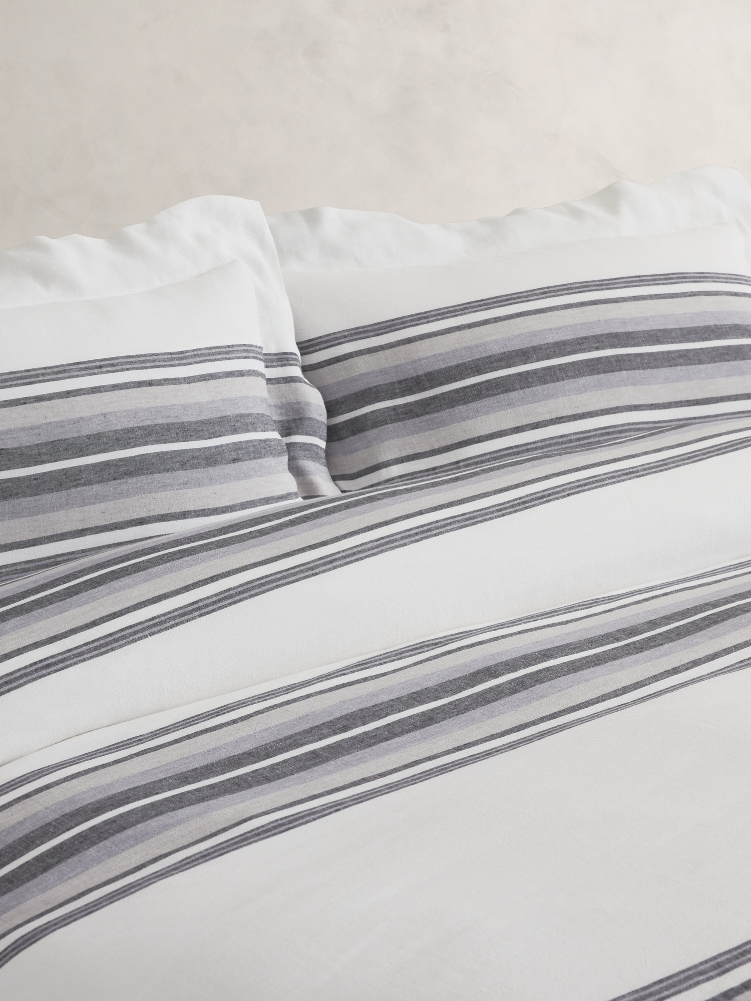Multi-Stripe Linen Duvet Cover