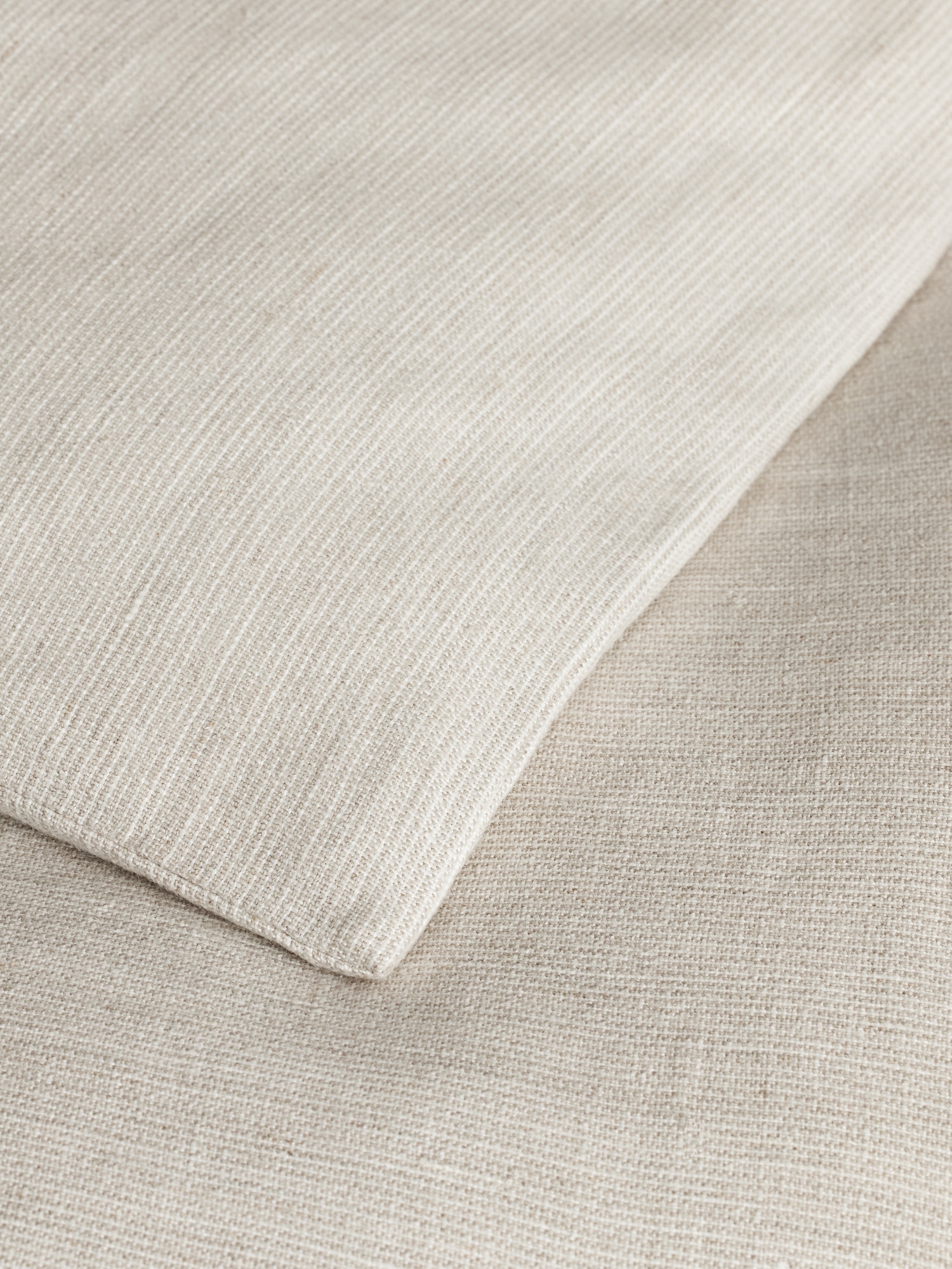 Textured-Stripe Linen Duvet Cover