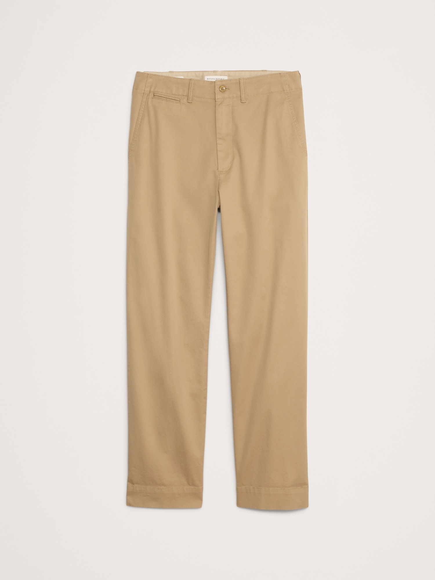 Мужские брюки Banana Republic Relaxed Stretch Chino, цвет: Хаки бежевый — фото 4