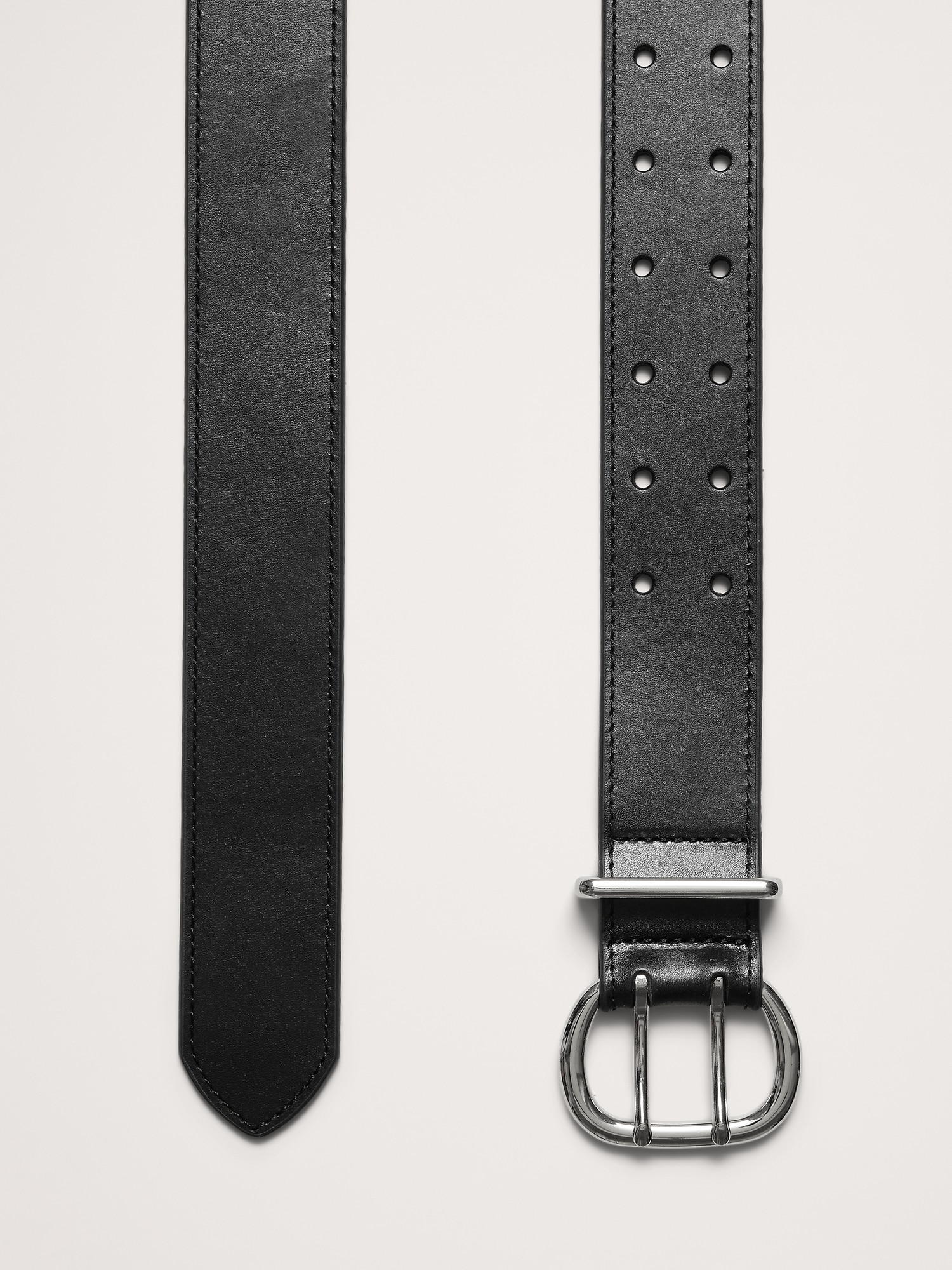 Leather Double-Punch Waist Belt