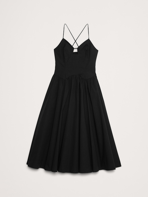 banana republic stretch cotton poplin maxi dress Sculpted-Stretch + Cotton Poplin Maxi Dress