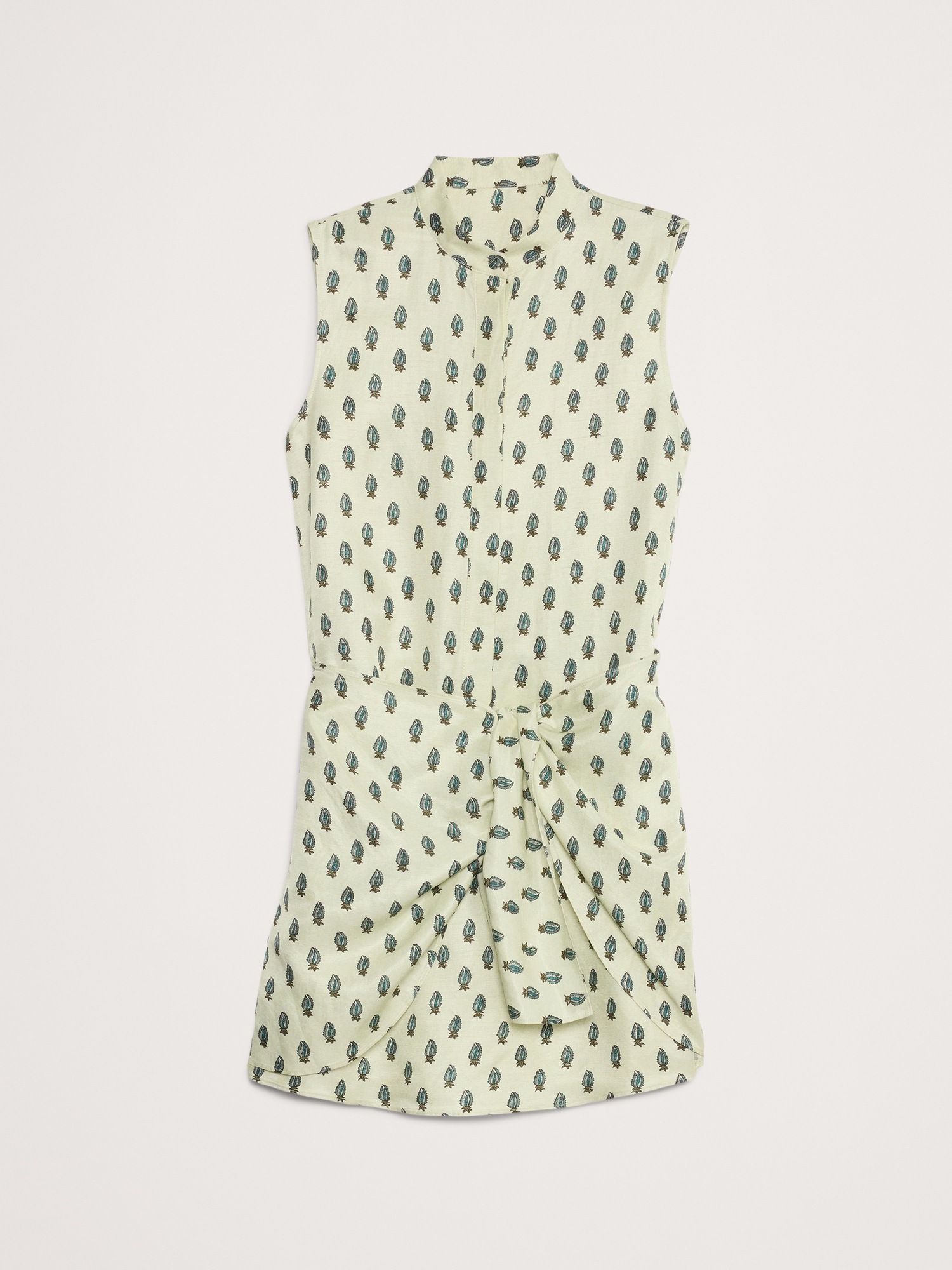 Женское платье Banana Republic Viscose-Linen Twisted Shirt Dress, цвет: Etched Paisley — фото 4