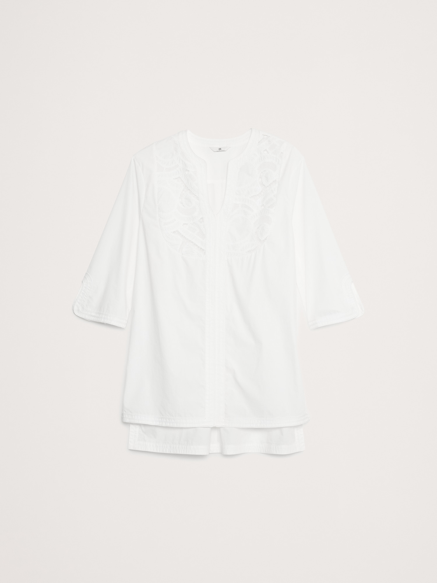 Embroidered Cotton Poplin Kaftan