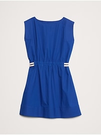 Poplin Cinch-Waist Mini Dress