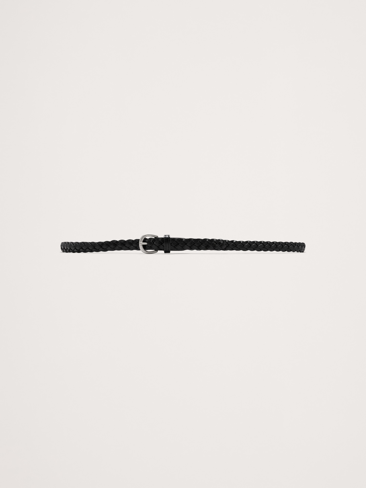 Skinny Braided Leather Belt