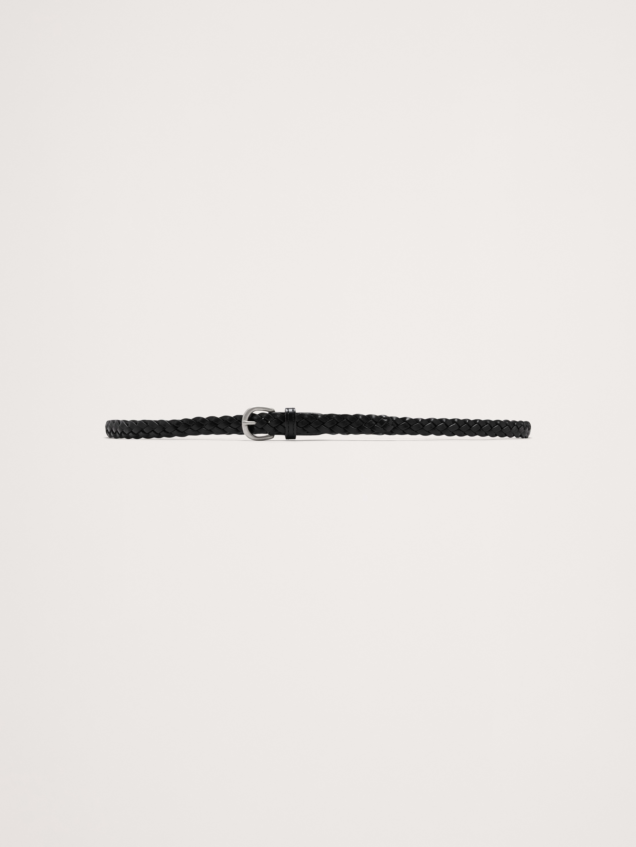 Skinny Braided Leather Belt