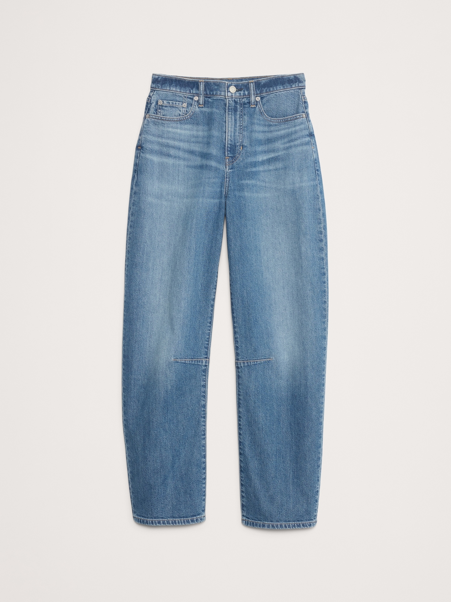 High-Rise Relaxed Barrel Ankle Jean