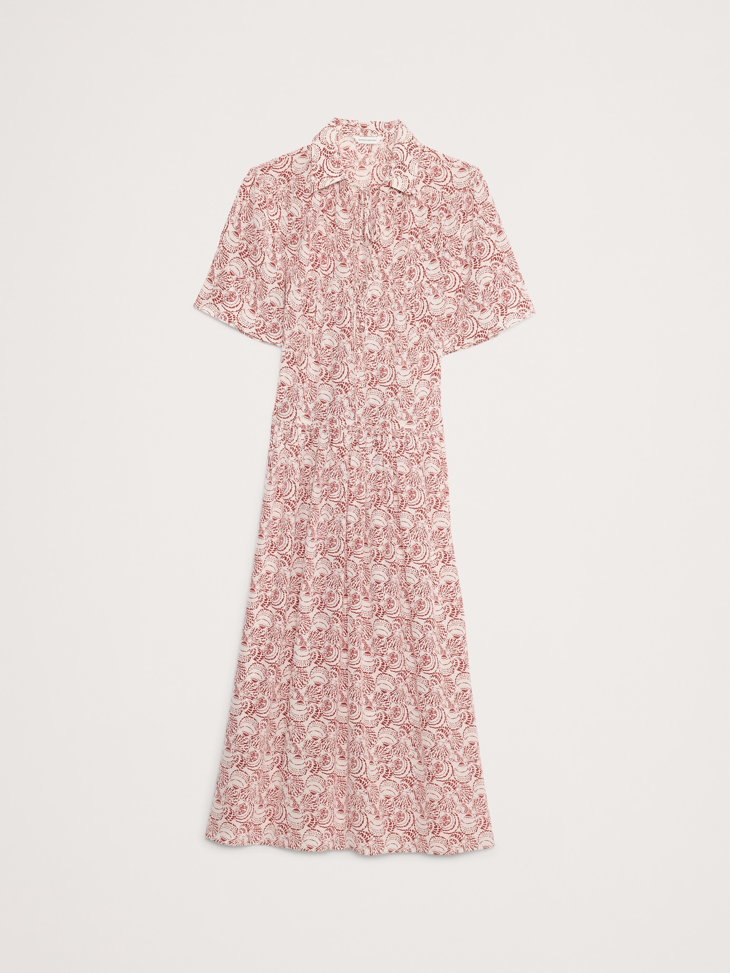 Matte Silk Tie-Front Shirt Dress