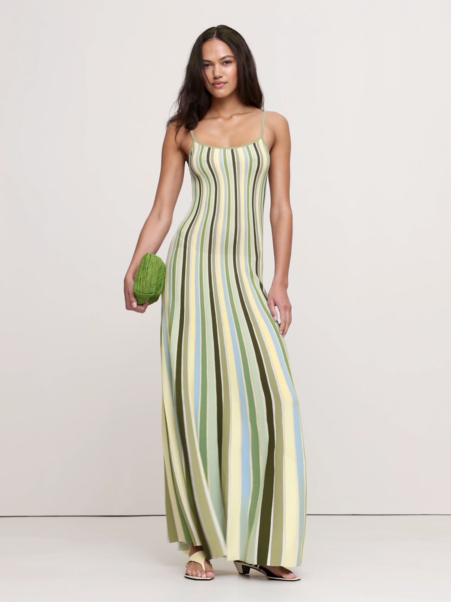 Image number 2 showing, Sculpted Stripe Maxi Dress