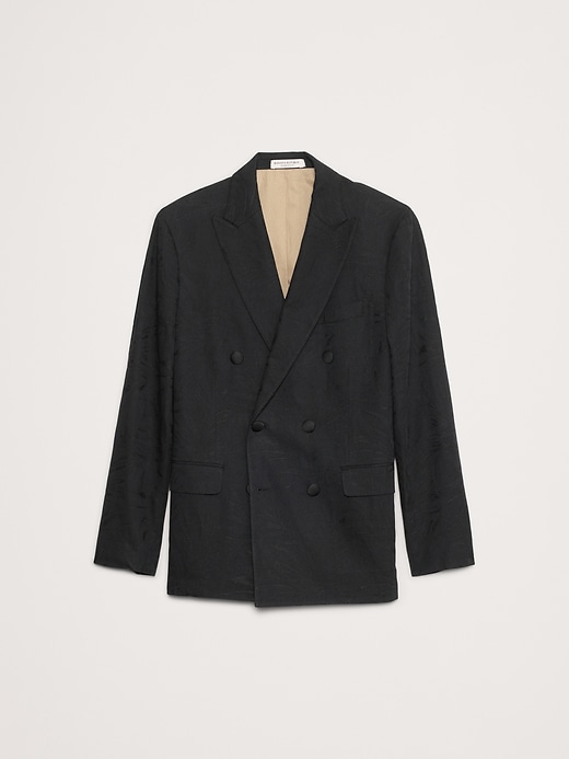 Floral Jacquard Double-Breasted Suit Jacket | Banana Republic
