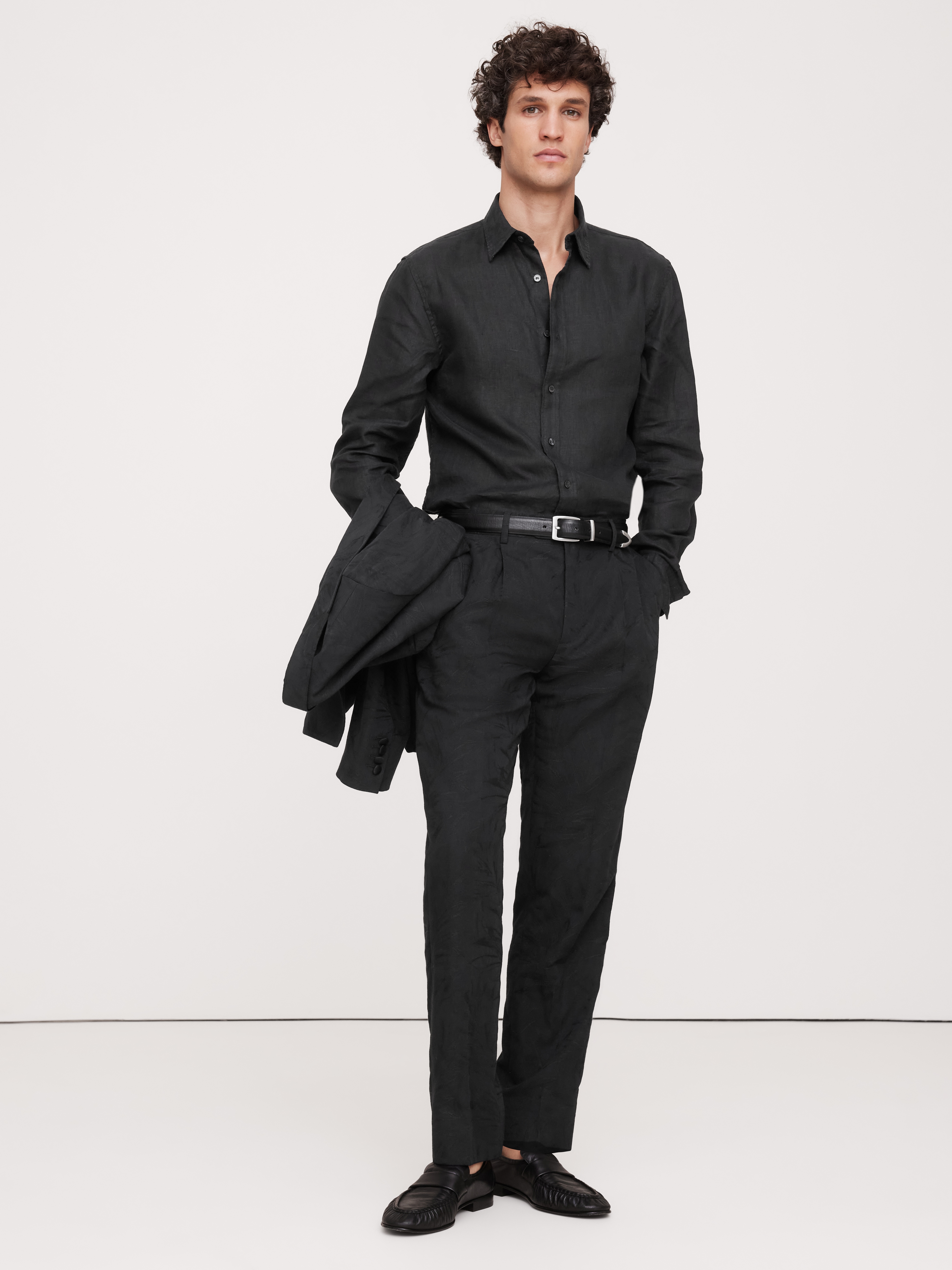 bal バル JACQUARD PB Labyrinth jacquard T-shirt black black - Men | BALMAIN