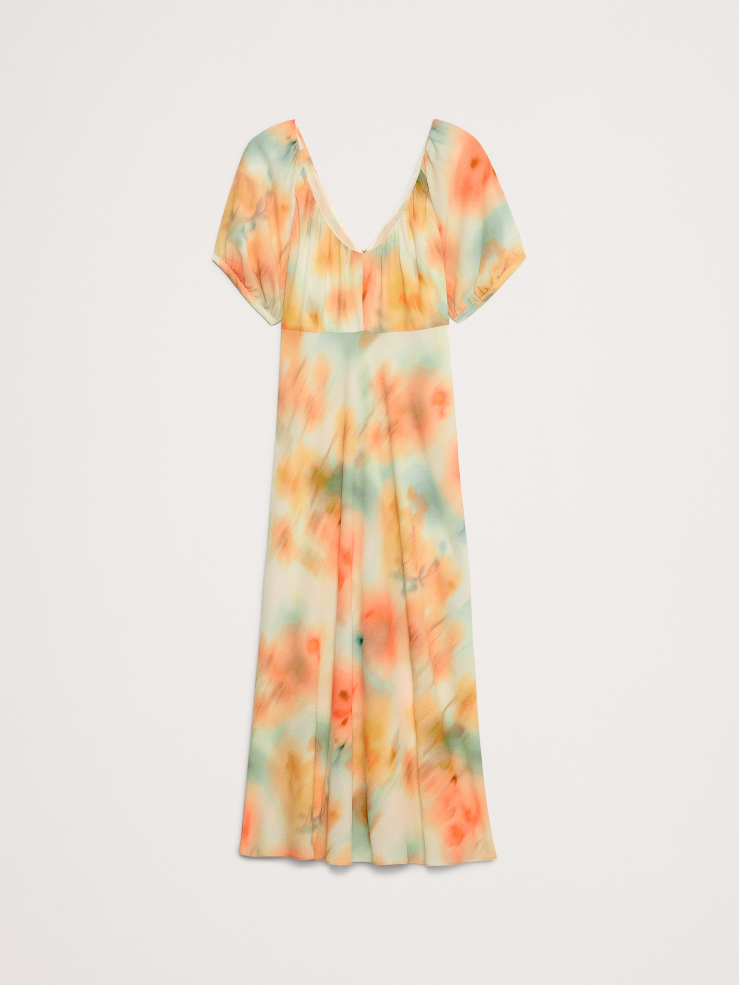 Chiffon V-Neck Maxi Dress