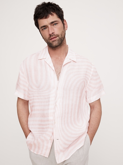 ☆BANANA REPUBLIC☆Standard-Fit Linen Resort Shirt Standard-Fit Linen Resort Shirt | Banana Republic