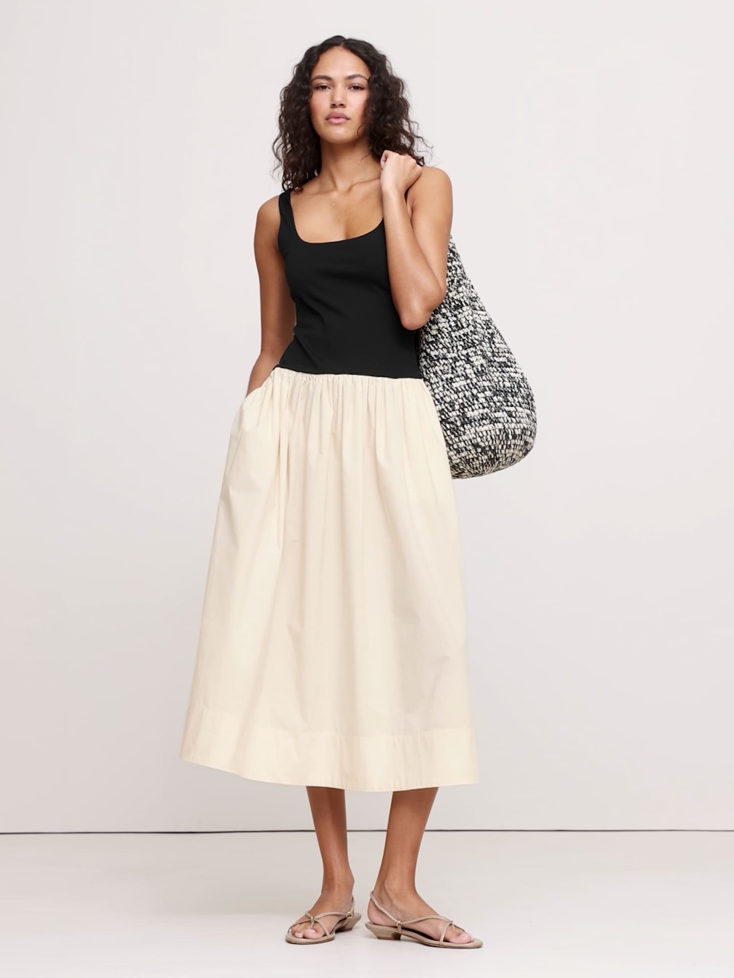 Image number 2 showing, Drop-Waist Midi Dress