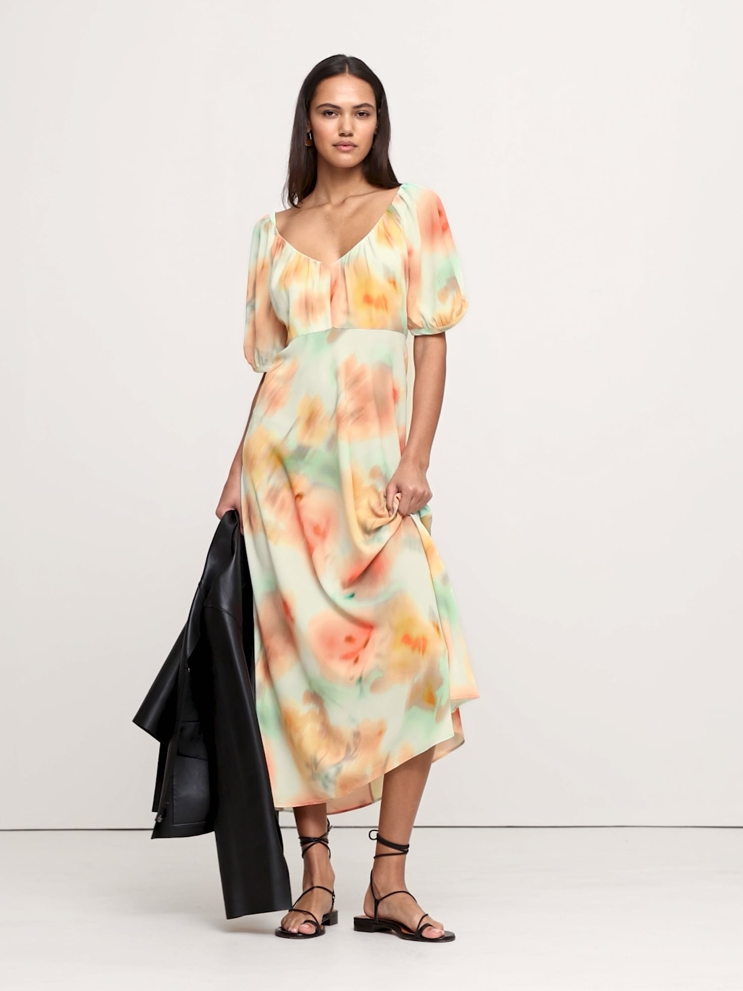 Image number 2 showing, Crepe V-Neck Maxi Dress