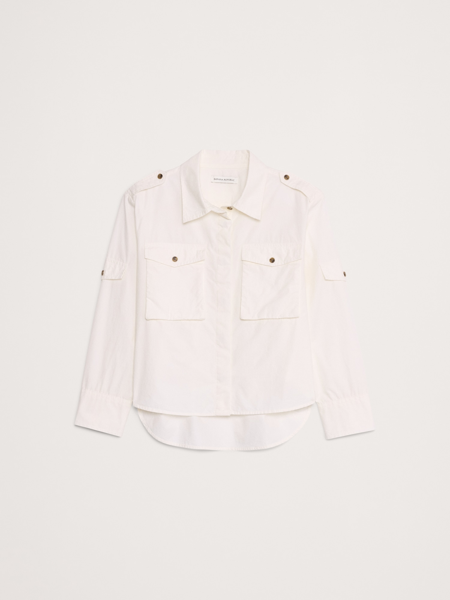 Relaxed Poplin Utility Shirt