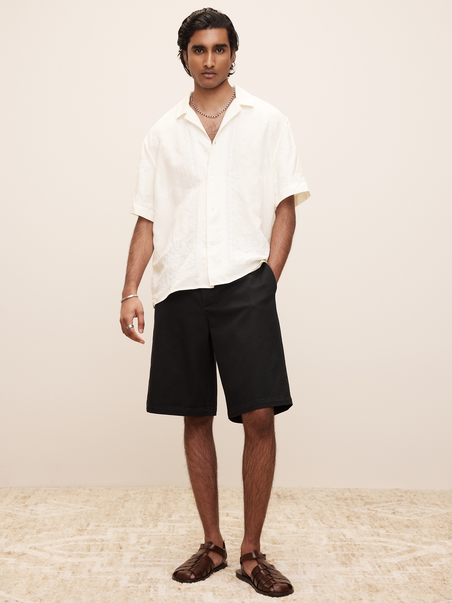 The White Lotus Embroidered TENCEL™-Linen Resort Shirt