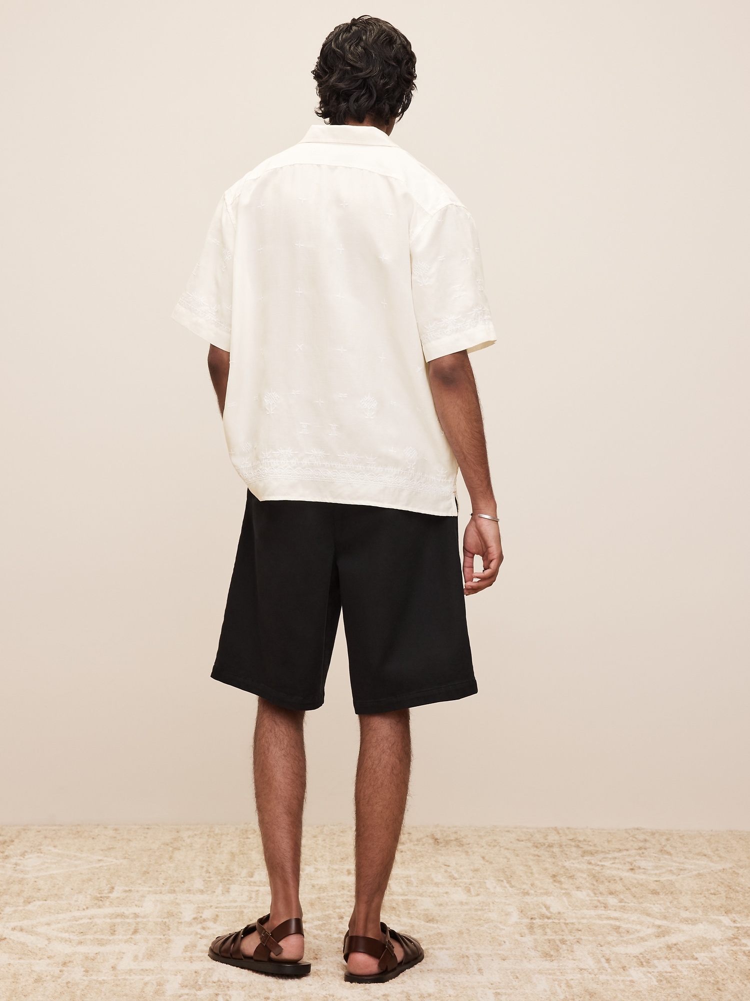 The White Lotus Embroidered TENCEL™-Linen Resort Shirt