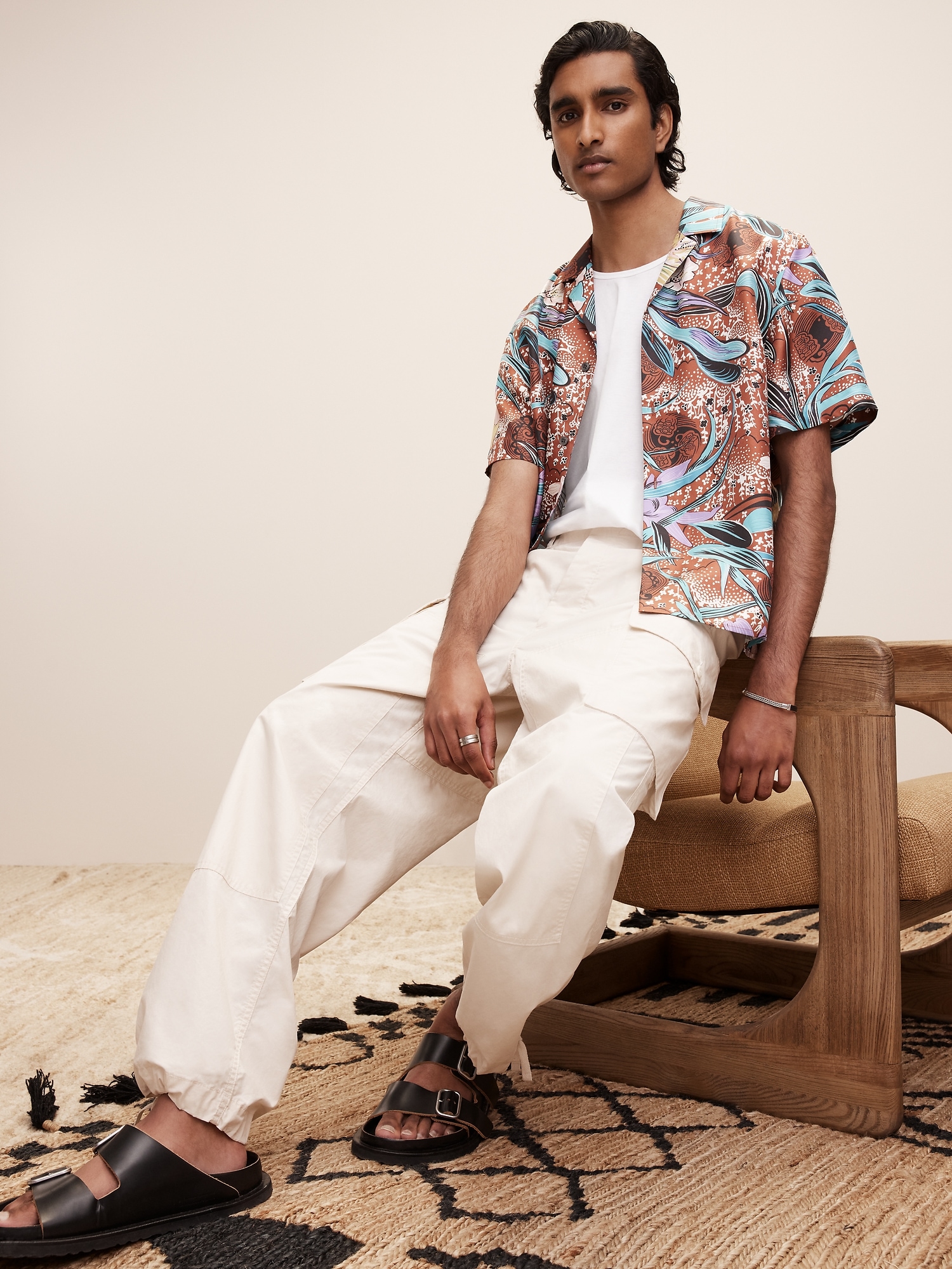 The White Lotus Relaxed Poplin Cargo Pants