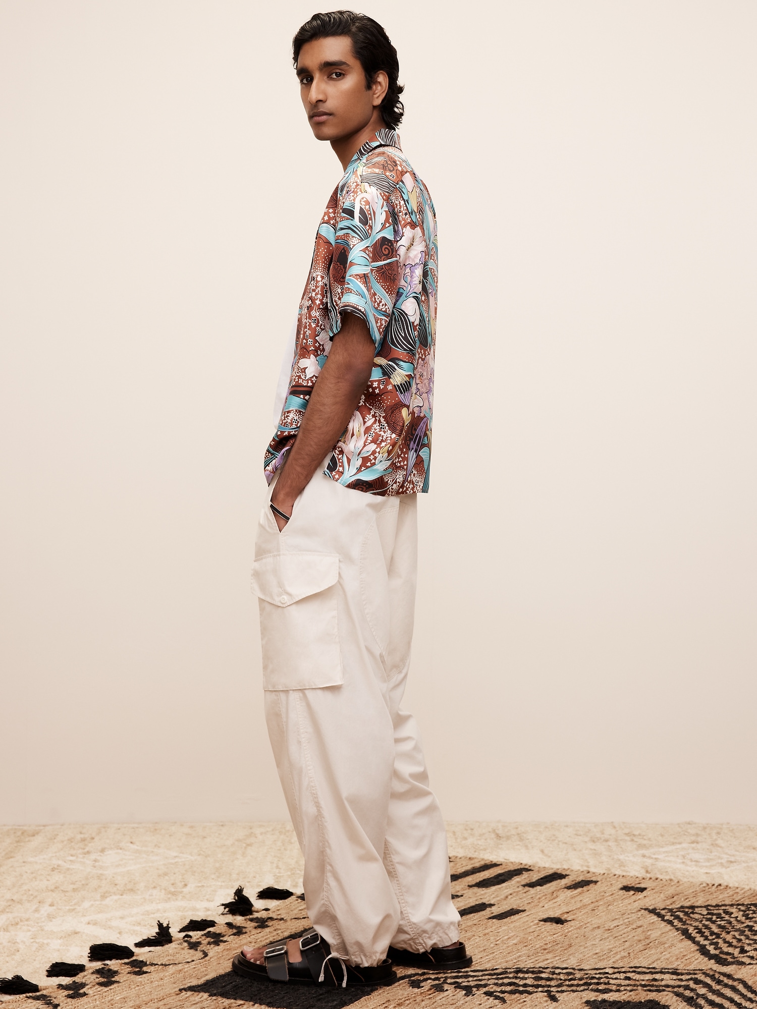 The White Lotus Relaxed Poplin Cargo Pants