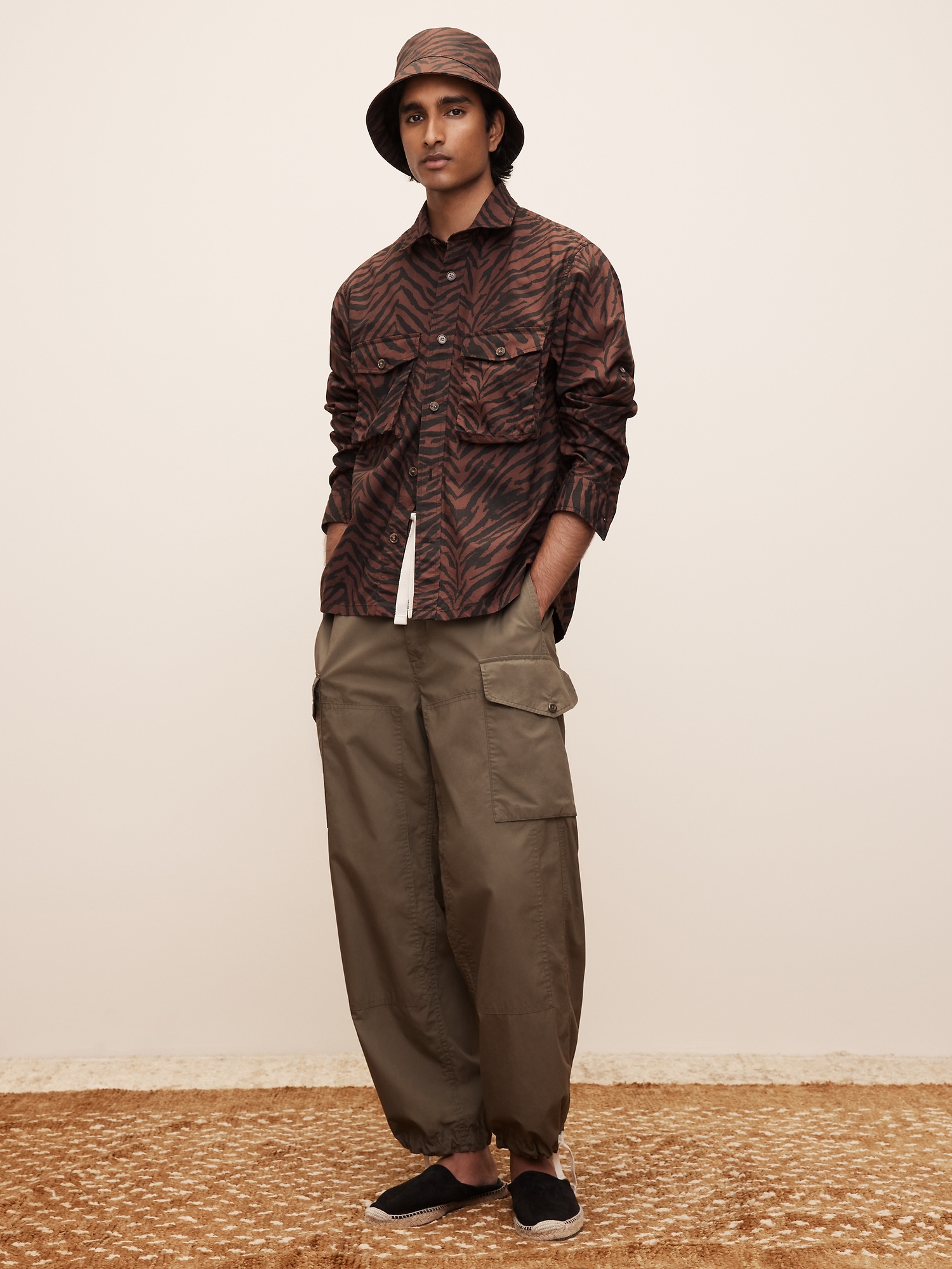 The White Lotus Relaxed Poplin Cargo Pants