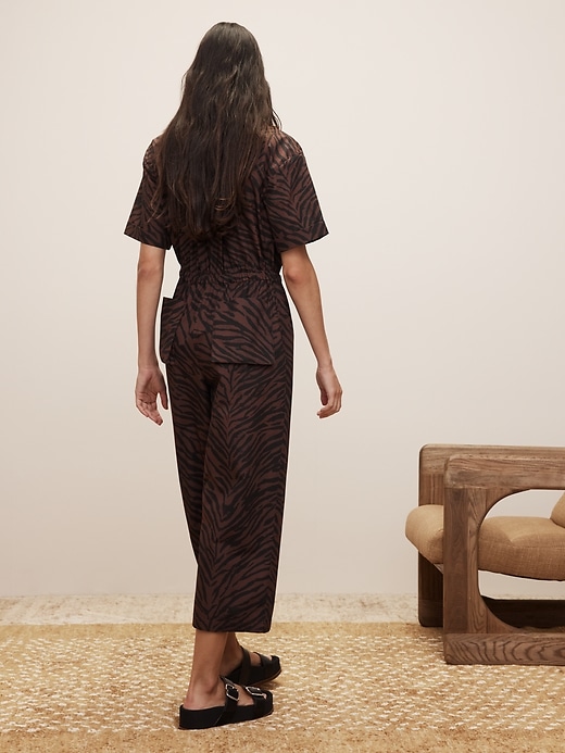 The White Lotus Poplin Utility Jumpsuit | Banana Republic