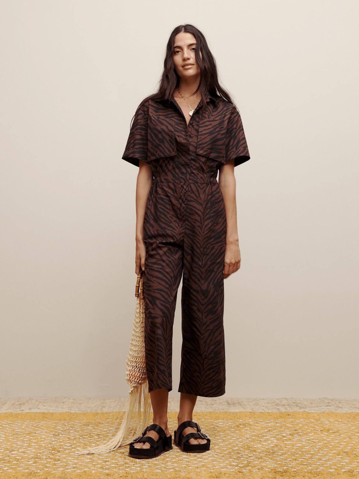 Image number 2 showing, The White Lotus Poplin Utility Jumpsuit