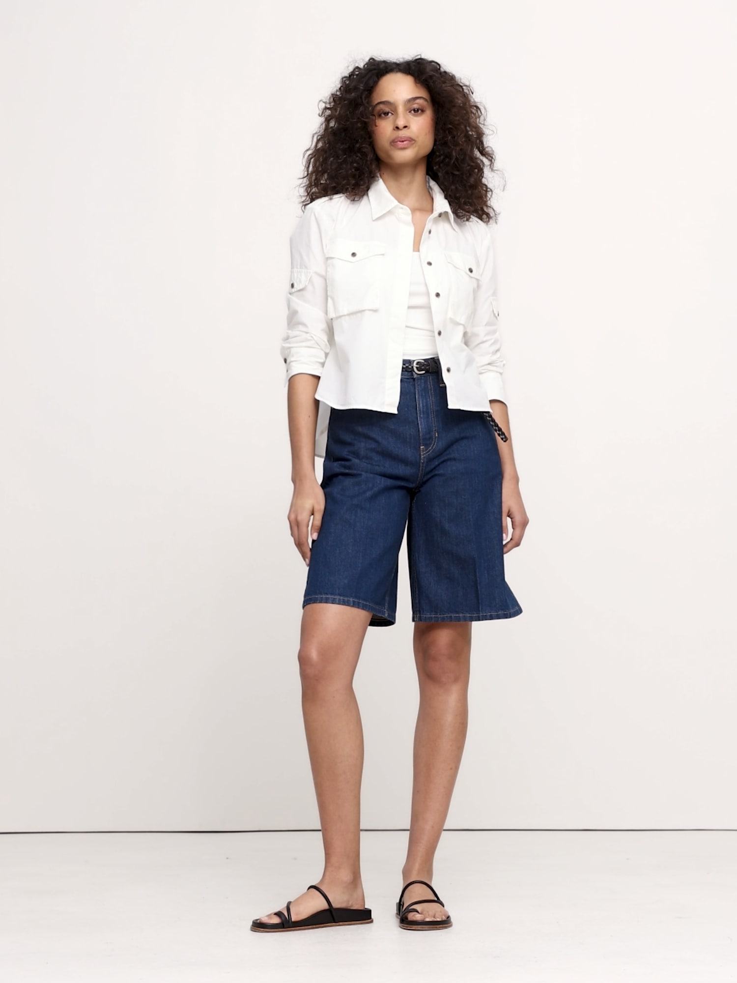 Image number 2 showing, Relaxed Cotton Poplin Utility Shirt