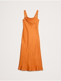 Draped Viscose-Linen Maxi Dress