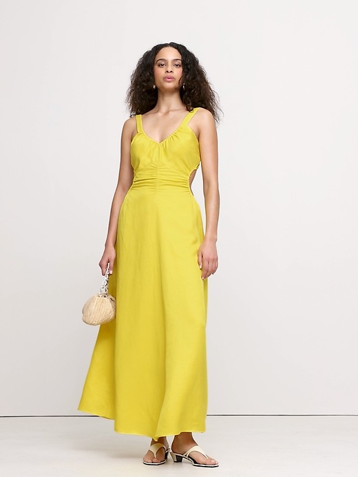 chinese dress ladies Iris Striped Maxi Dress