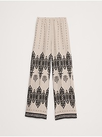 Pull-On Wide-Leg Linen Pant