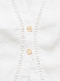 Lace-Trim Linen Vest