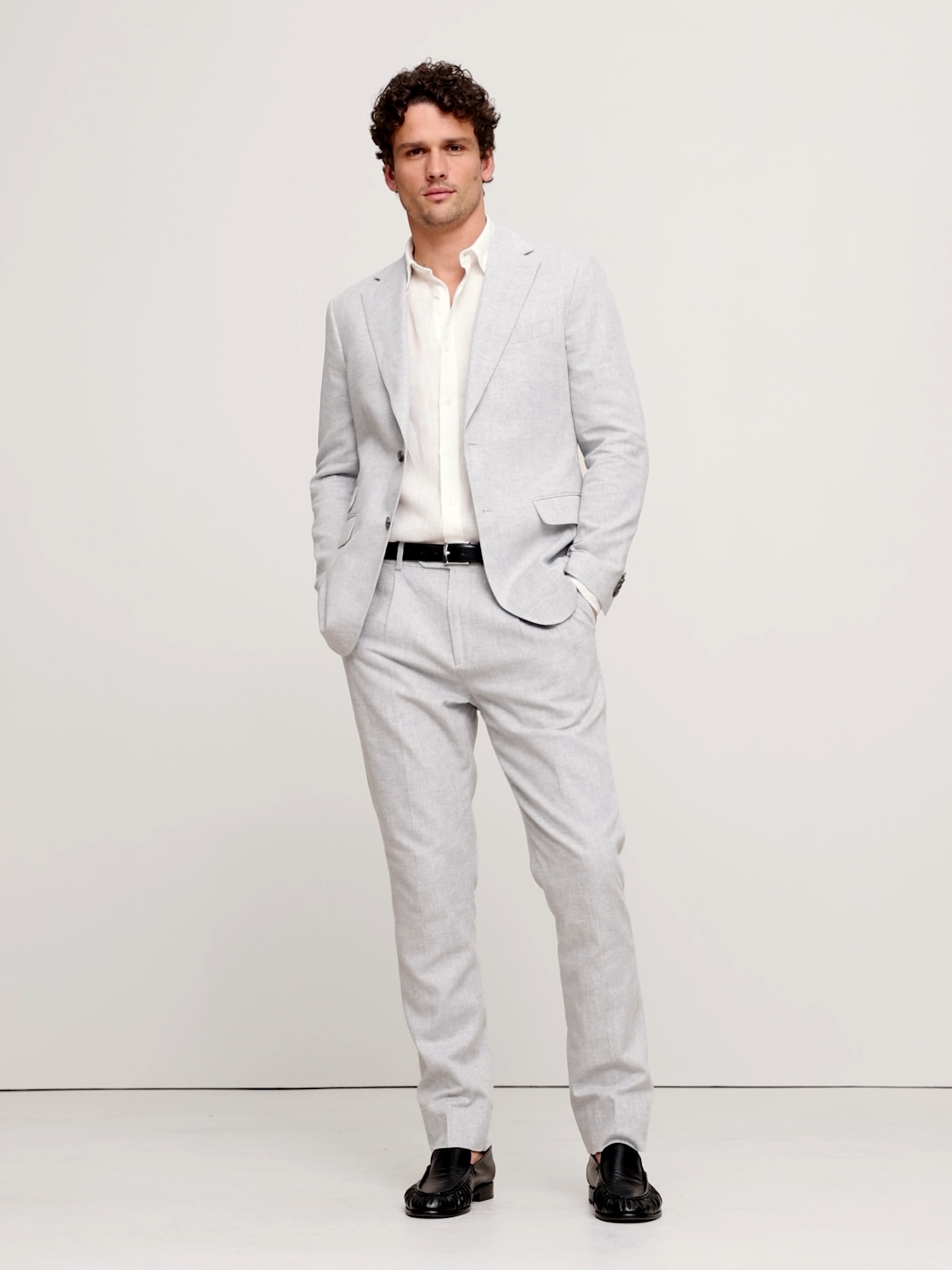 Image number 2 showing, Herringbone Linen-Cotton Suit Jacket
