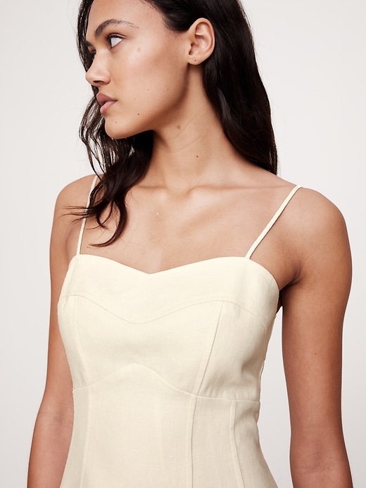 Linen Corset Mini Dress