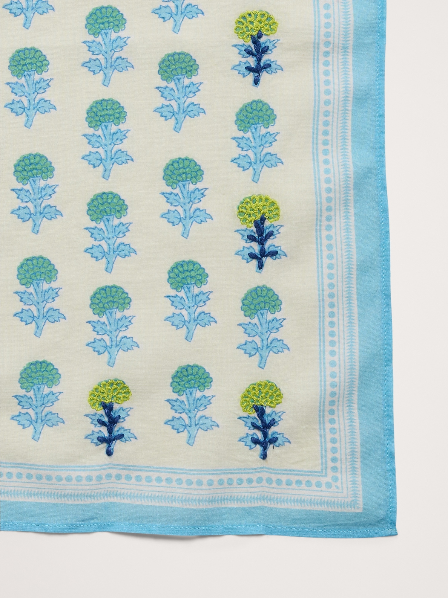 Embroidered Cotton Scarf by Vismaya