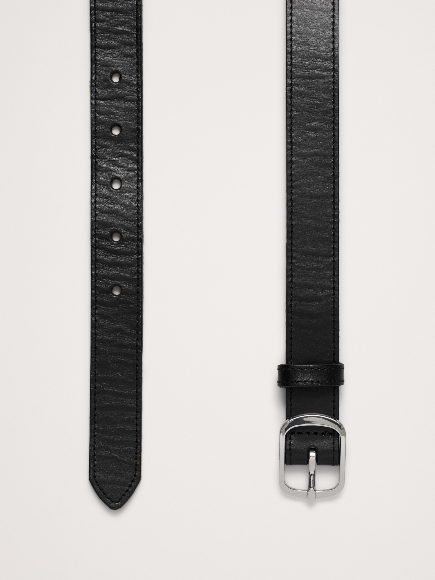 Женский ремень Banana Republic Flora Leather Belt, цвет: Чёрный — фото 3
