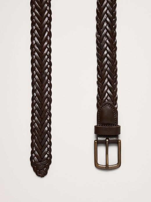 Tanpie Men’s Braided Leather Belt – Casual Woven Strap With Pin Buckle For Jeans & Chinos - View #3