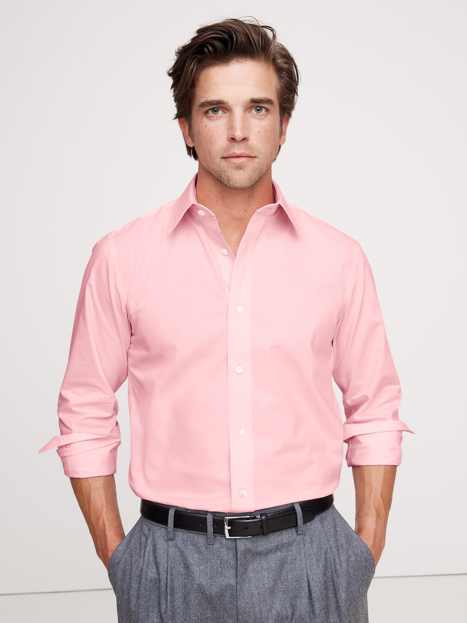 Slim-Fit Wrinkle-Resistant Dress Shirt