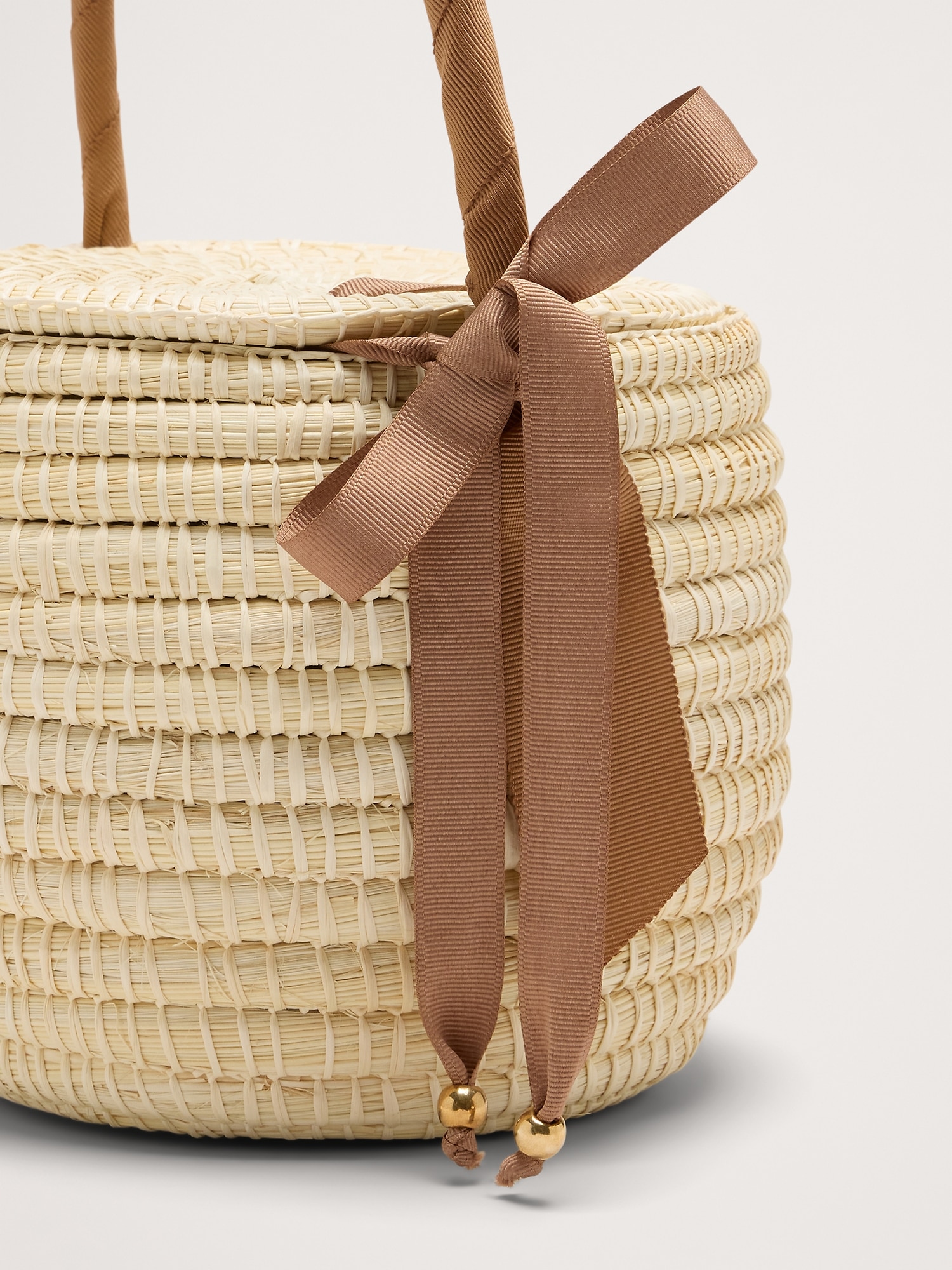 Mini Straw Picnic Bag by Sensi Studio